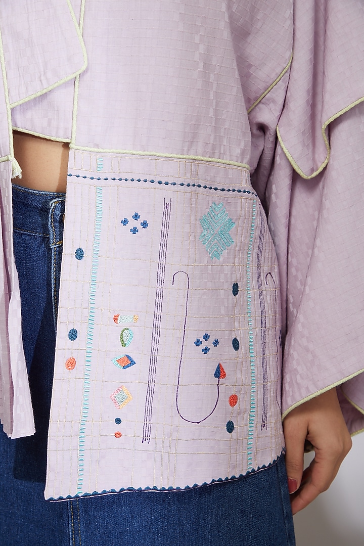 Lavender Embroidered Jacket by Beejoliyo at Pernia's Pop Up Shop