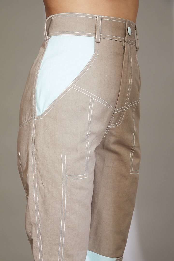 Peanut Brown Recycled Cotton Pants by Beejoliyo at Pernia's Pop Up Shop