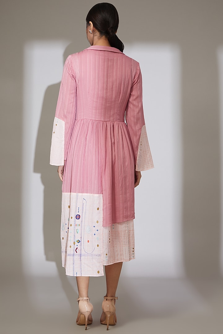 Pink Embroidered Asymmetric Summer Dress by Beejoliyo at Pernia's Pop Up Shop