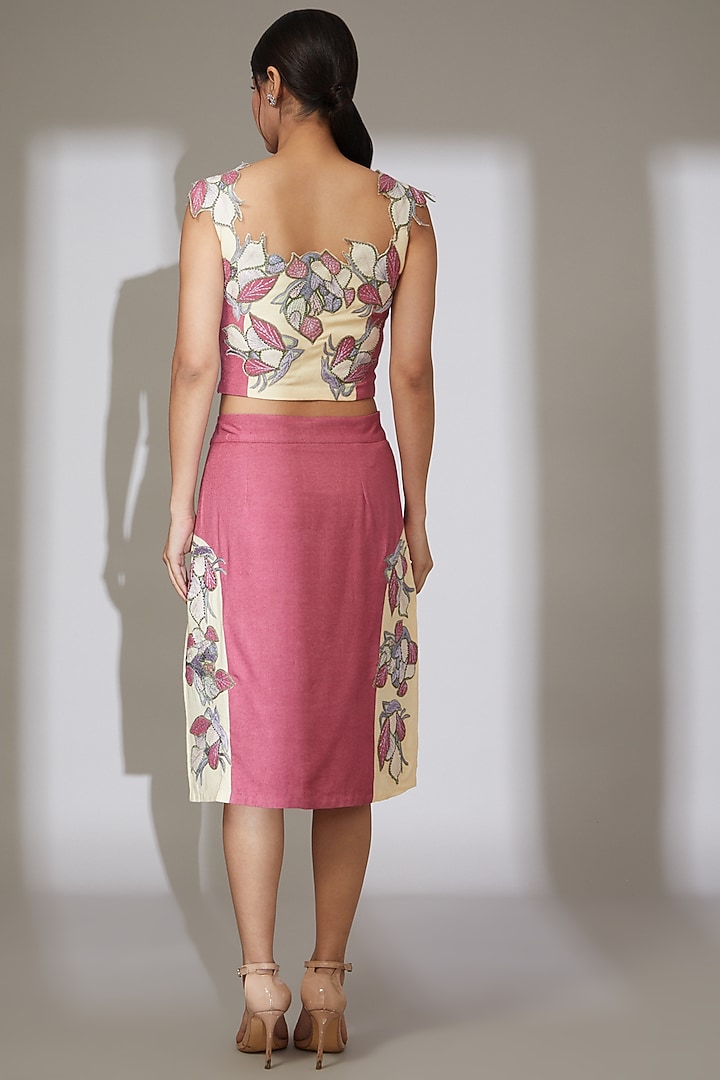 Maroon Recycled Cotton Moss Skirt by Beejoliyo at Pernia's Pop Up Shop
