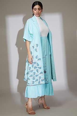 Blue Corn Fabric Skirt Set by Beejoliyo