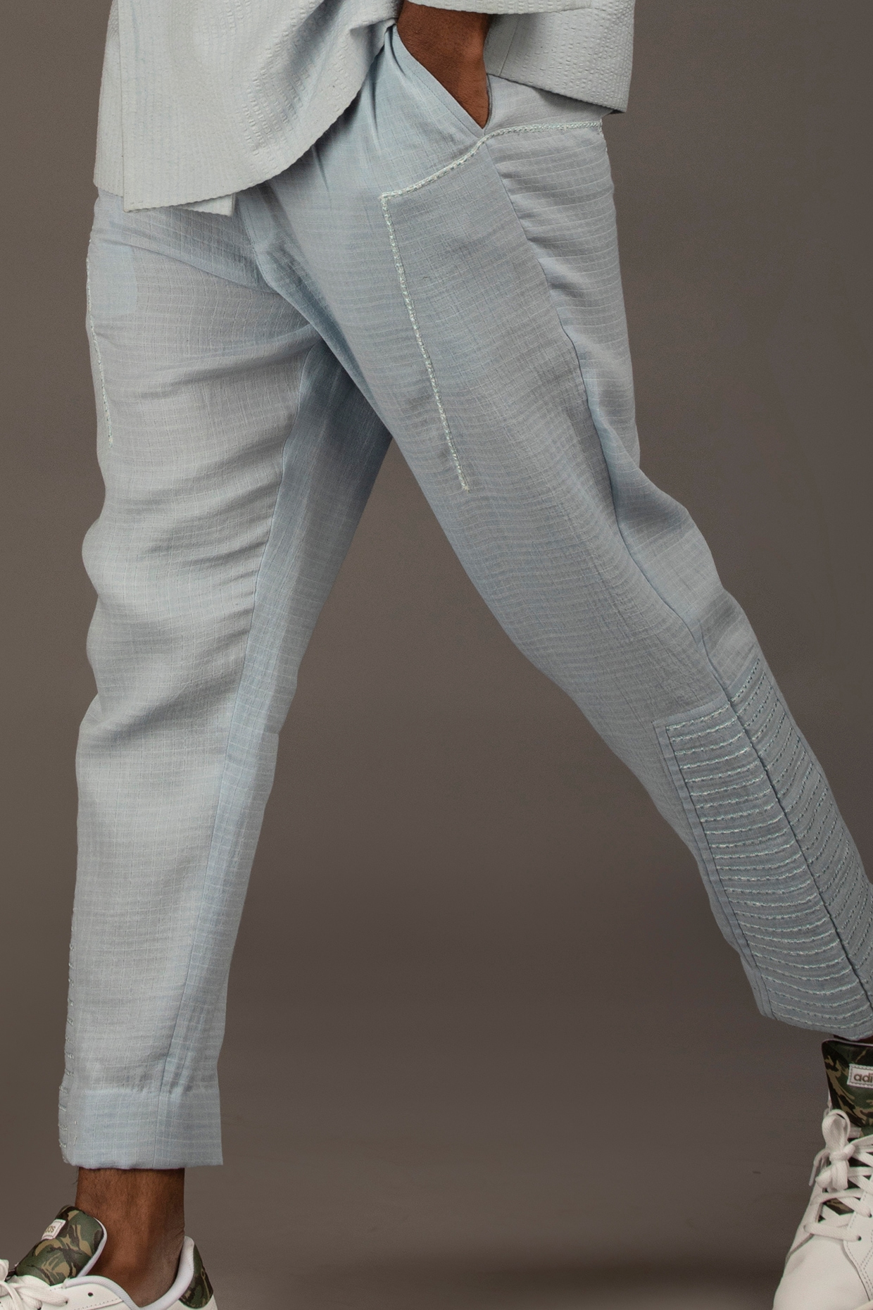 Buy Roza Off-White Lace Narrow Pants