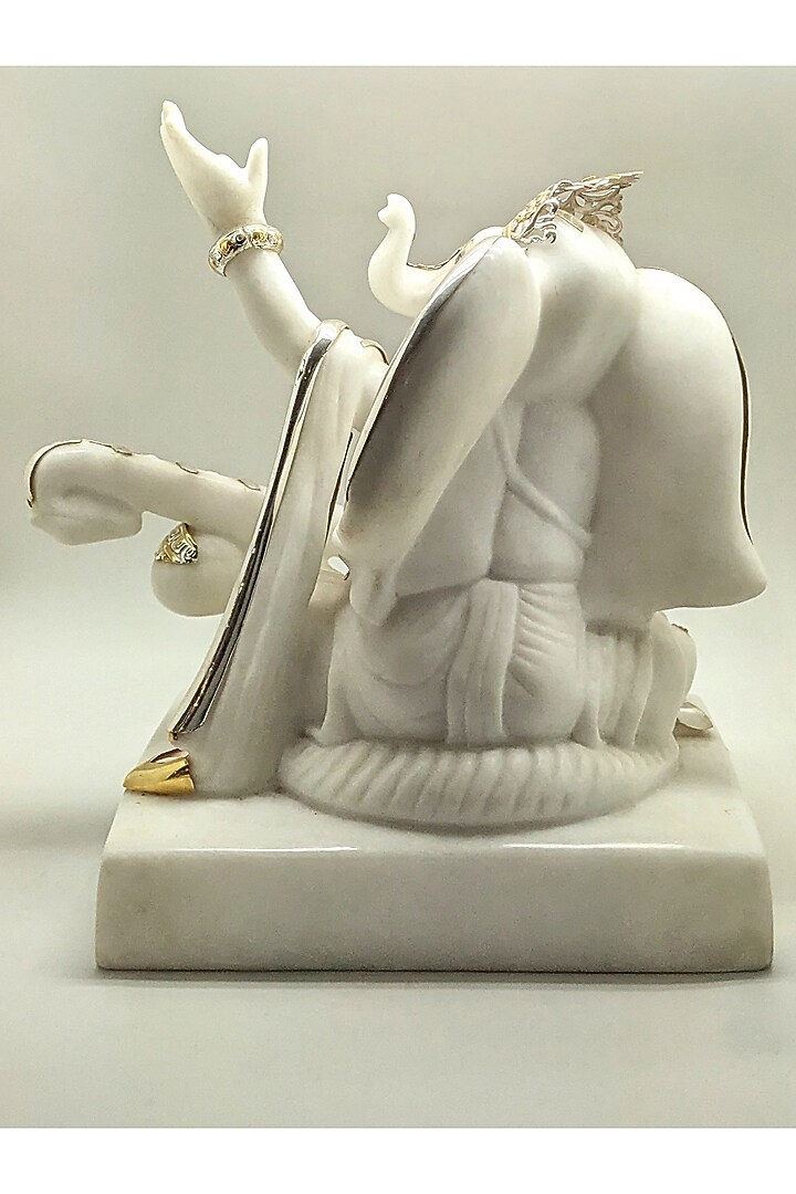 White Marble Ganesha Sculpture by Bespoke Home Jewels at Pernia's Pop Up Shop
