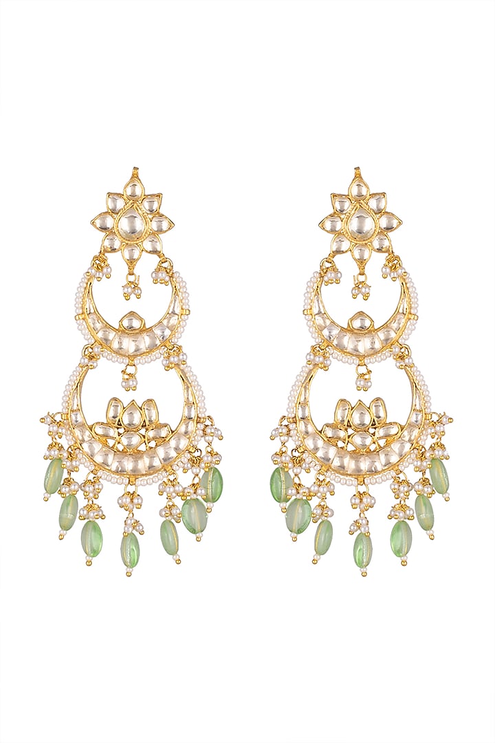 Gold Finish Dangler Earrings by Belsi's Jewellery