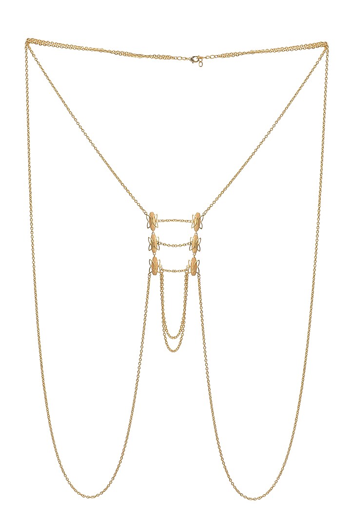 Matte Gold Finish Body Chain by Belsi'S Jewellery at Pernia's Pop Up Shop