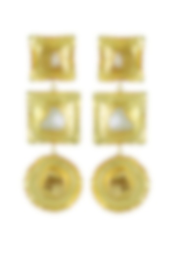 Gold Finish Geometric Earrings by Belsi'S Jewellery at Pernia's Pop Up Shop