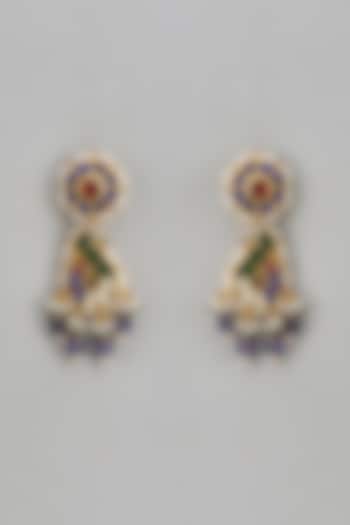 Gold Finish Kundan Polki Dangler Earrings by Belsi's Jewellery at Pernia's Pop Up Shop