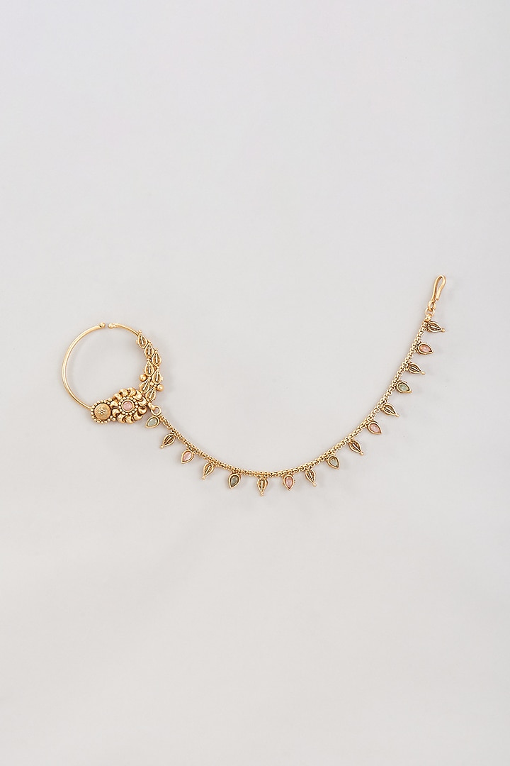 Gold Finish Enameled Layered Long Necklace Set by Belsi's Jewellery at Pernia's Pop Up Shop