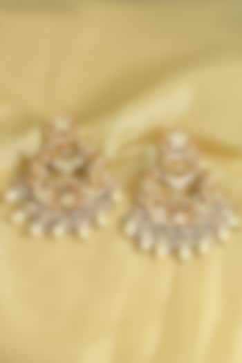 Gold Finish Handcrafted Chandbali Earrings by Belsi'S Jewellery at Pernia's Pop Up Shop