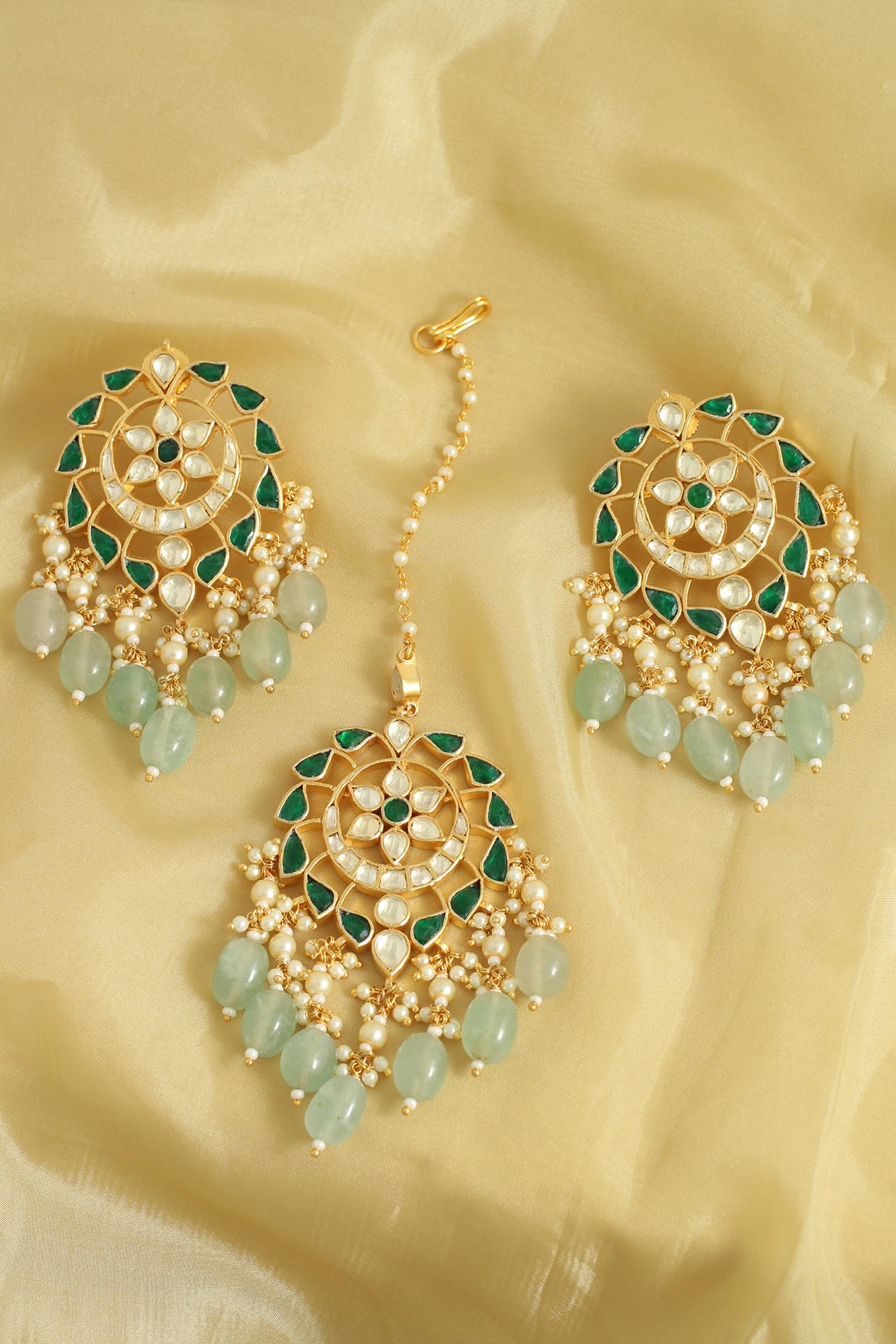 Earring maang on sale tikka design