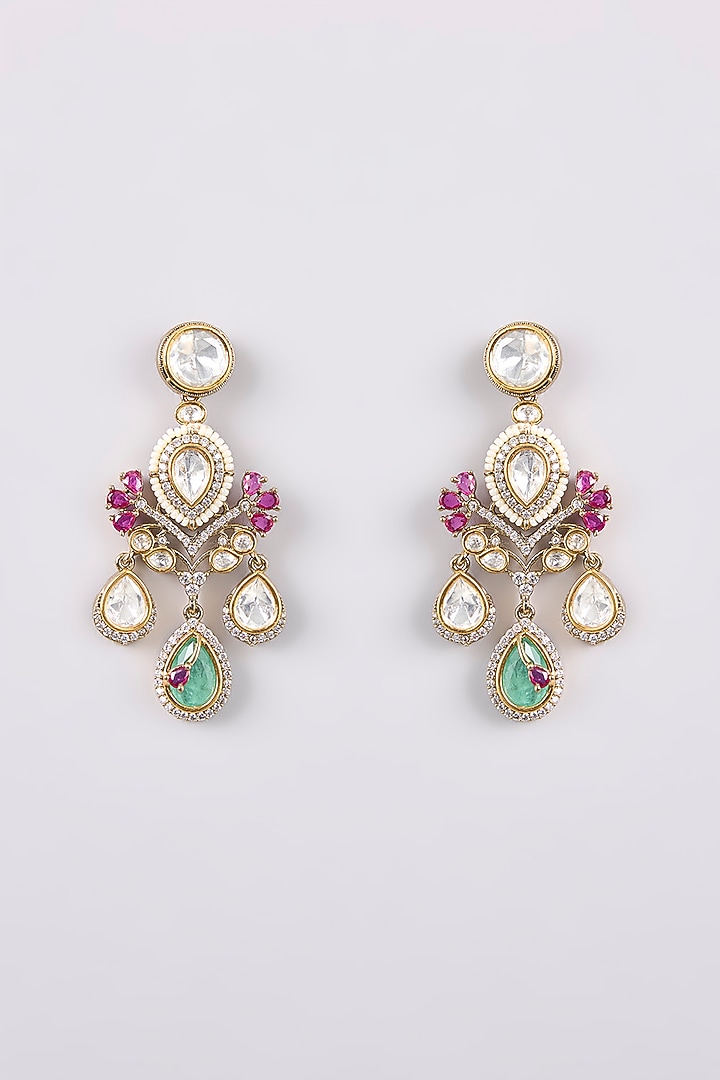 Two-Tone Finish Kundan Polki & Uncut Stone Necklace Set by Belsi'S Jewellery at Pernia's Pop Up Shop
