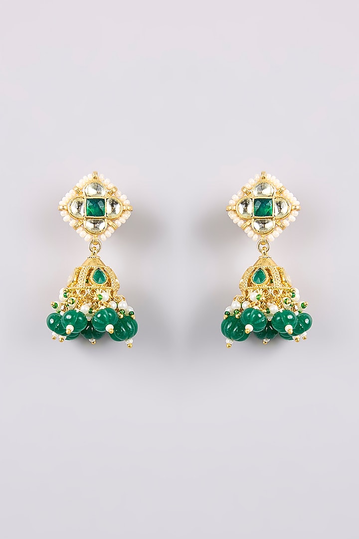 Gold Finish Kundan Polki Choker Necklace Set by Belsi'S Jewellery at Pernia's Pop Up Shop