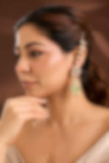 Gold Finish Jadau Kundan Polki Dangler Earrings by Belsi'S Jewellery at Pernia's Pop Up Shop