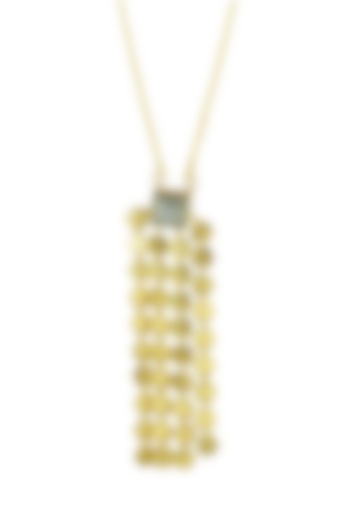 Gold Finish Handcrafted Synthetic Stone Necklace by Belsi's Jewellery