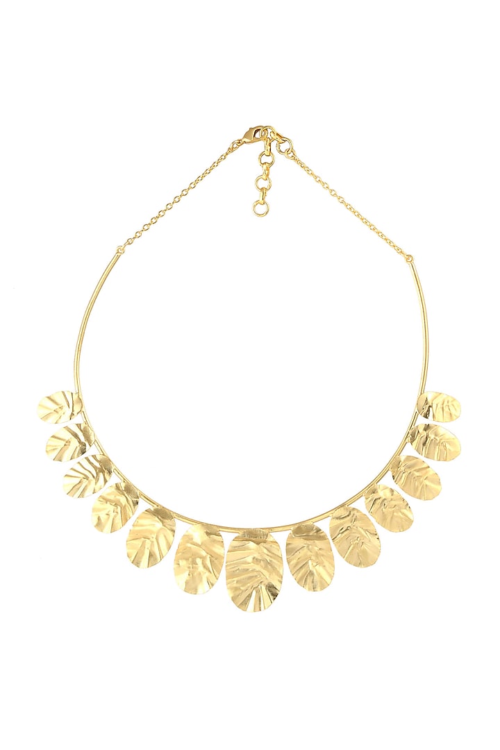 Gold Finish Handbitten Necklace by Belsi's Jewellery