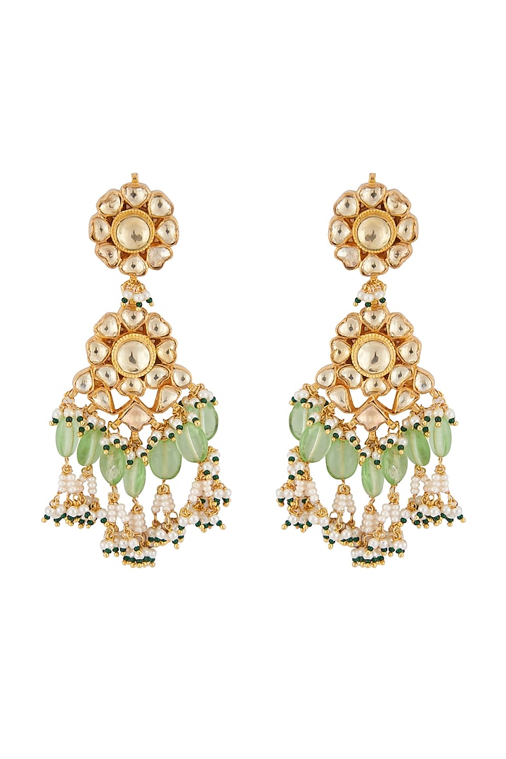 Gold Finish Dangler Earrings by Belsi's Jewellery