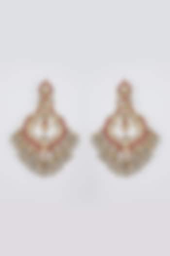 Gold Finish Pearl Earrings by Belsi'S Jewellery at Pernia's Pop Up Shop