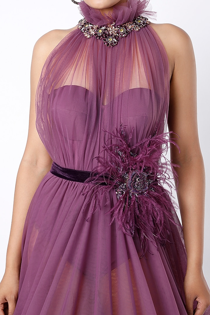 Wine Embellished Wedding Gown by Bennu Sehgal at Pernia's Pop Up Shop