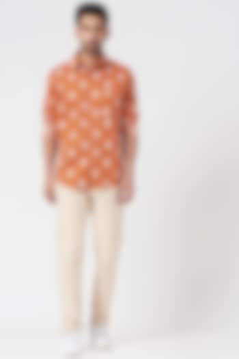 Orange Cotton Shirt by Berribon