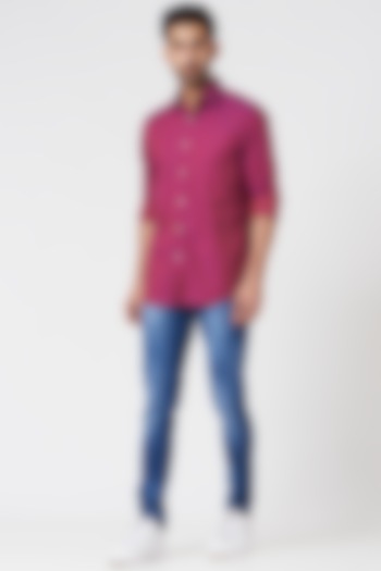 Wine Cotton Summer party Shirt by Berribon at Pernia's Pop Up Shop