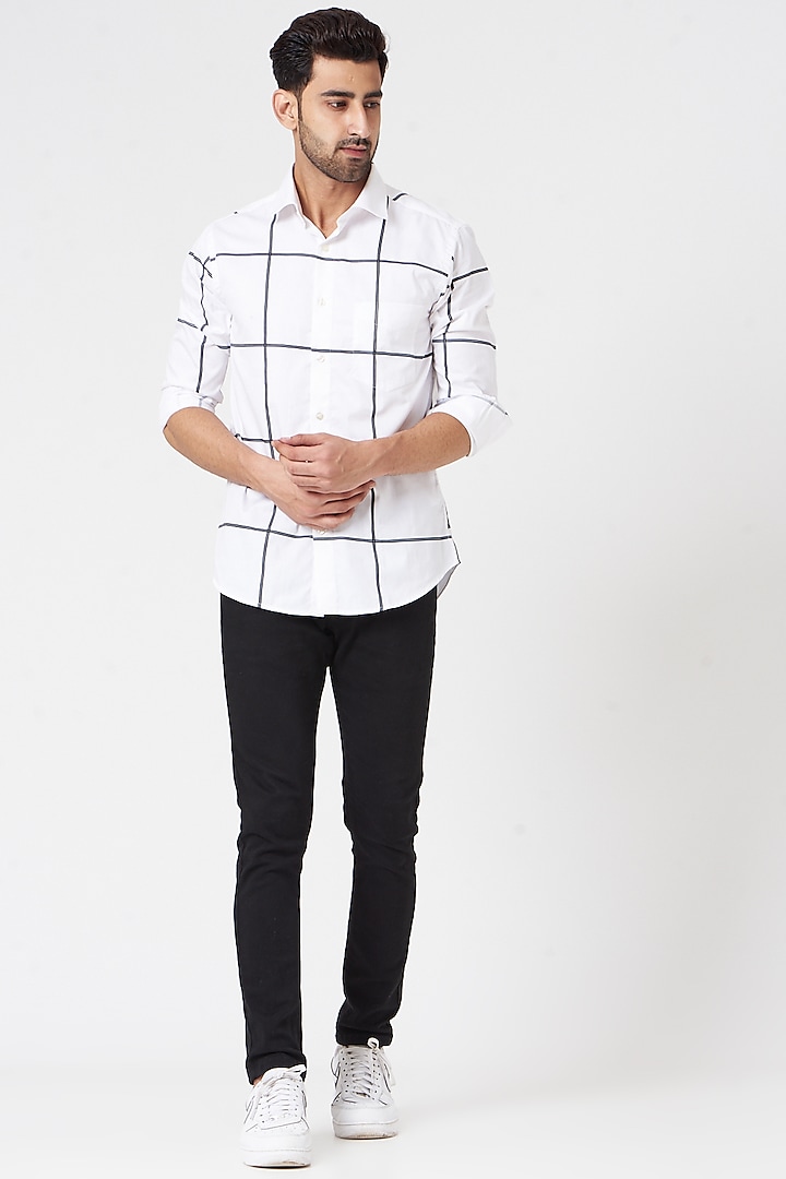 White Checkered Shirt Design by Berribon at Pernia's Pop Up Shop 2022