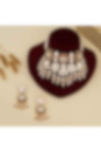 Gold Plated Kundan Polki & Multi-Colored Stone Choker Necklace Set by Beryachi at Pernia's Pop Up Shop