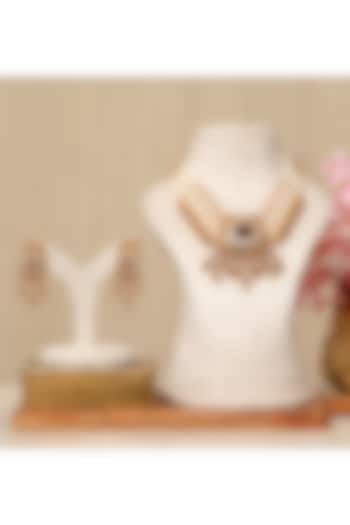Gold Plated Kundan Polki & Multi-Colored Stone Necklace Set by Beryachi at Pernia's Pop Up Shop