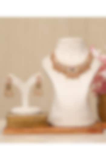 Gold Plated Kundan Polki & Multi-Colored Stone Necklace Set by Beryachi at Pernia's Pop Up Shop