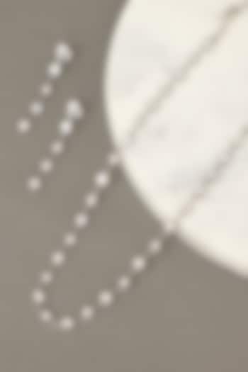 White Finish Zircon Necklace Set by Beryachi at Pernia's Pop Up Shop