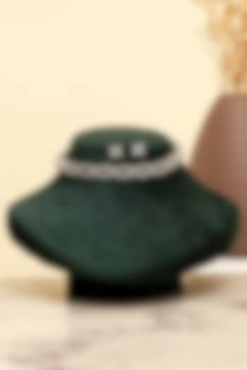 White Finish Zircon Choker Necklace Set by Beryachi at Pernia's Pop Up Shop