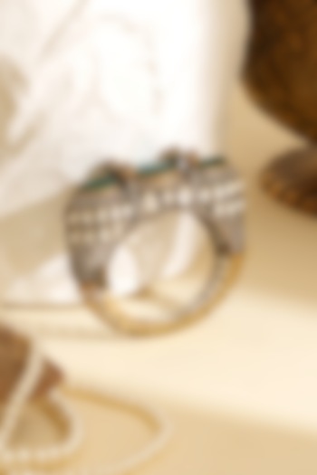 Gold Plated Kundan Polki Openable Kada by Beryachi at Pernia's Pop Up Shop