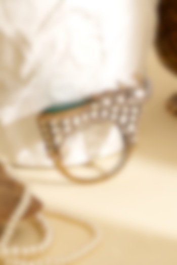 Gold Plated Kundan Polki Openable Kada by Beryachi at Pernia's Pop Up Shop