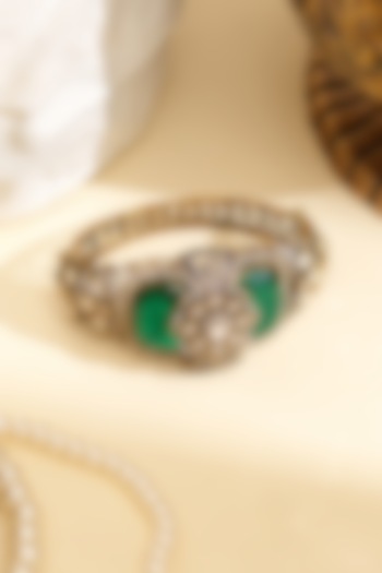 Gold Plated Kundan Polki Openable Kada by Beryachi at Pernia's Pop Up Shop