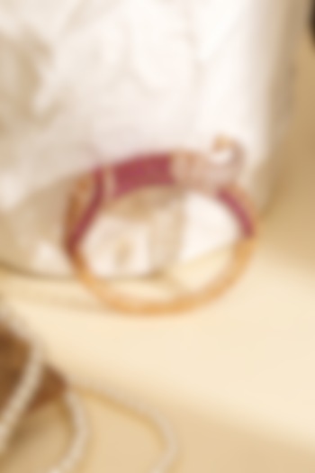 Gold Plated Kundan Polki Openable Peacock Kada by Beryachi at Pernia's Pop Up Shop