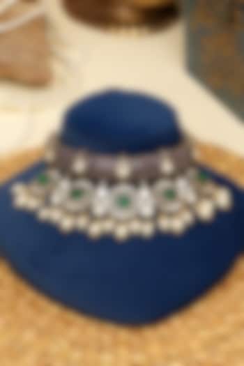 Gold Plated Kundan Polki & Multi-Colored Doublet Stone Necklace Set by Beryachi at Pernia's Pop Up Shop