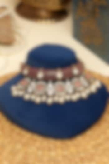 Gold Plated Kundan Polki & Multi-Colored Doublet Stone Necklace Set by Beryachi at Pernia's Pop Up Shop