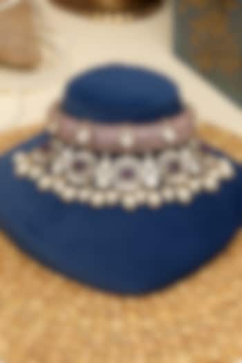 Gold Plated Kundan Polki & Multi-Colored Doublet Stone Necklace Set by Beryachi at Pernia's Pop Up Shop