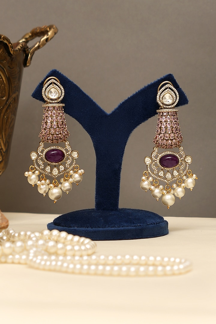 Gold Plated Kundan Polki & Multi-Colored Doublet Stone Necklace Set by Beryachi at Pernia's Pop Up Shop