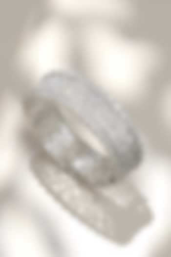 White Finish Diamond Openable Halo Bracelet by Beryachi at Pernia's Pop Up Shop