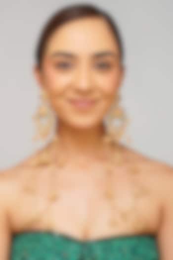 Gold Plated Kundan Polki Dangler Earrings by Beryachi at Pernia's Pop Up Shop
