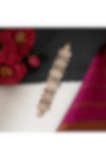 Gold Finish Kundan Polki & Ruby Stone Openable Bracelet by Beryachi at Pernia's Pop Up Shop