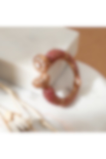 Gold Finish Kundan Stone Openable Kada by Beryachi at Pernia's Pop Up Shop