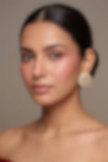 Gold Finish Kundan Polki Stud Earrings by Beryachi at Pernia's Pop Up Shop