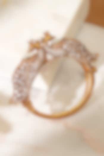 Gold Plated Peacock Motifs & Diamond Kada by Beryachi at Pernia's Pop Up Shop