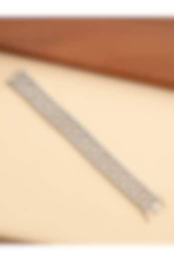 White Finish Korean Diamond Tennis Bracelet by Beryachi at Pernia's Pop Up Shop