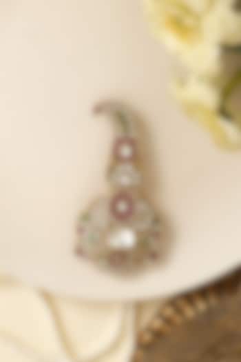 Gold Finish Multi-Colored Kundan Polki & Pearl Kalangi by Beryachi Men at Pernia's Pop Up Shop