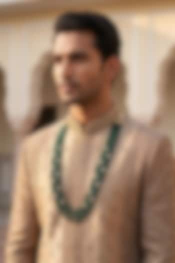 Emerald Kundan Polki Mala by Beryachi Men at Pernia's Pop Up Shop