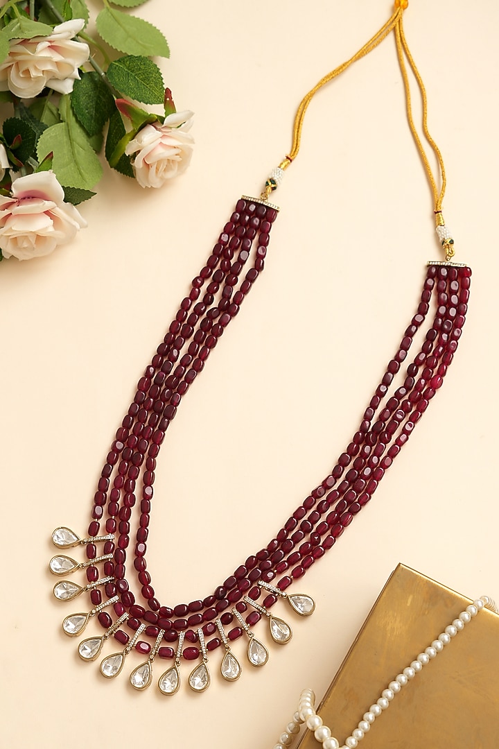 Ruby Kundan Polki Mala by Beryachi Men at Pernia's Pop Up Shop