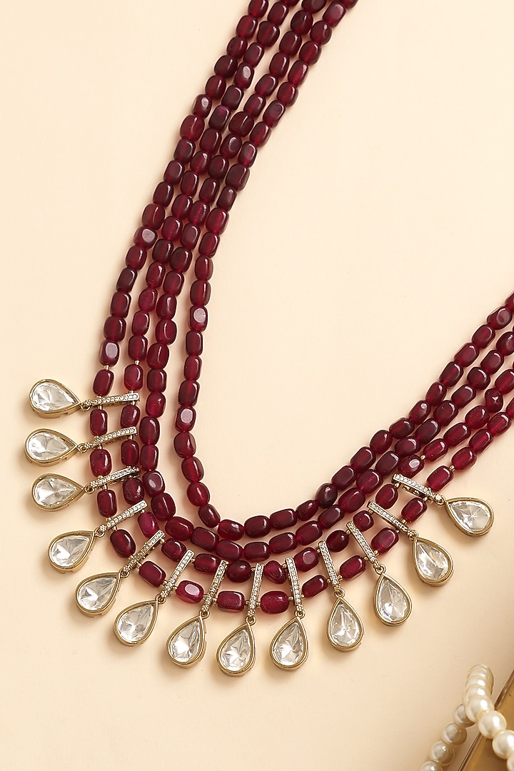 Ruby Kundan Polki Mala by Beryachi Men at Pernia's Pop Up Shop