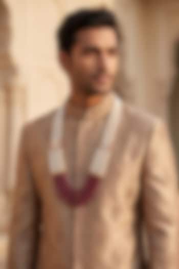 Multi-Colored Kundan Polki Mala by Beryachi Men at Pernia's Pop Up Shop